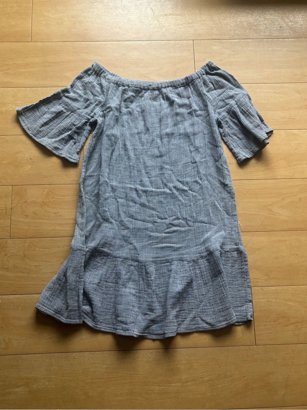 LOFT Beach Blue & White Ticking Stripe Dress size S